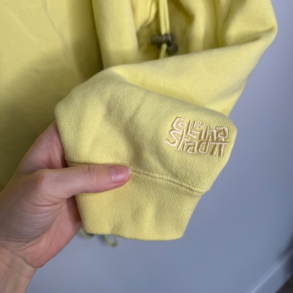 B1 Puma x Collina Strada Yellow Lace Up Ruffle Hoodie Sweatshirt XL 624534-31 - Picture 9 of 10